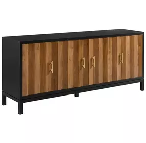 Monogram Black and Walnut 81" TV Stand