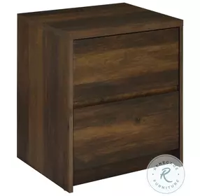 Westpark Dark Pine 2 Drawer Nightstand with LED Lights and USB Port