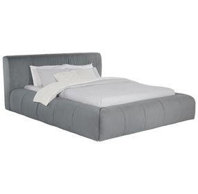 Wilshire Gray Queen Upholstered Platform Bed