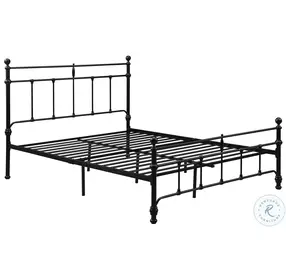 Novak Matte Black Open Frame Full Metal Bed