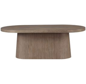 Elements Cocoa Oval Pedestal Dining Table