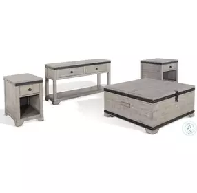 Sagewyn Alpine Gray Mahogany Wood Square Occassional Table Set