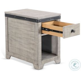 Willow Nest Gray 15" Rectangular Chair Side Table