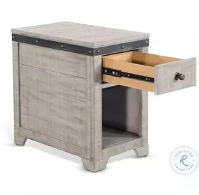 Willow Nest Gray 15" Rectangular Chair Side Table