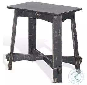 Ember Grace Black Sand 15" Rectangular Chair Side Table