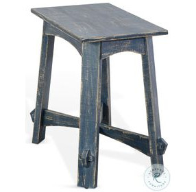 Seabright Blue Rectangular Chair Side Table