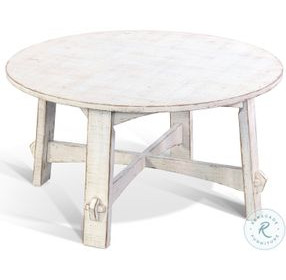 Seabright White Round Coffee Table