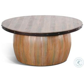 Golden Hearth Brown 40" Round Coffee Table