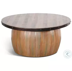 Golden Hearth Brown 40" Round Coffee Table