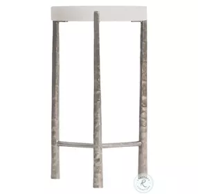 Aventura Tusk And Frosted Nickel Accent Table