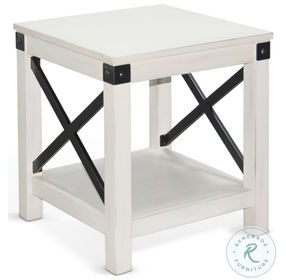 Hearthwood Haven White Square End Table