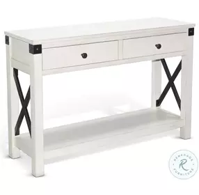 Sagewyn White Marble 44" Rectangular Sofa Table