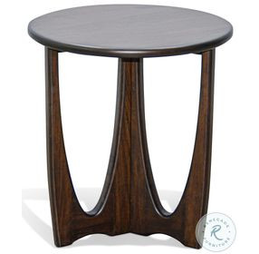 Rustic Refined Dark Brown 22" Round Chair Side Table