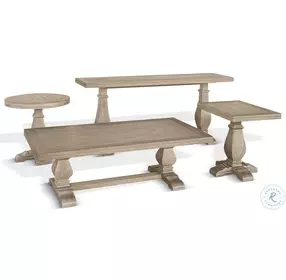 Rustic Refined Natural Rectangular Occassional Table Set