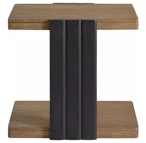 Aurora Latte Channel Chairside Table