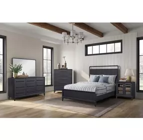 Aurora Peppercorn Open Panel Bedroom Set