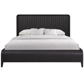 Aurora Peppercorn Queen Waterfall Panel Bed