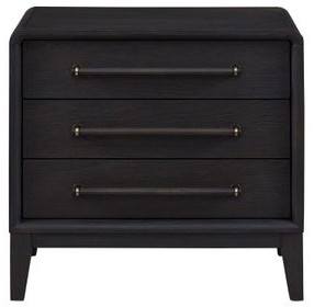 Aurora Peppercorn 3 Drawer Nightstand with USB