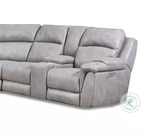 Bono Telluride Stone Triple Power Reclining RAF Console Loveseat
