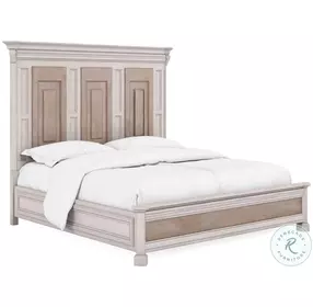 Alcove Belgian Ivory And Washed Maple Queen Panel Bed