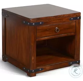 Hearthwood Haven Dark Brown Square End Table