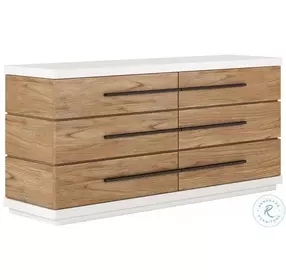 Portico Sienna And White 6 Drawer Dresser