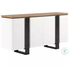 Portico Sienna And White Credenza