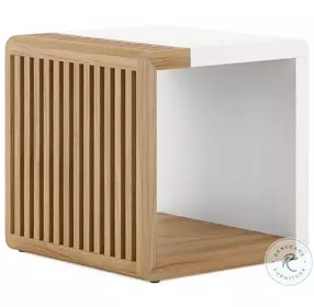 Portico Sienna And White End Table