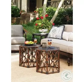 Royal Kahala Black Sands Brown Bunching Occasional Table Set
