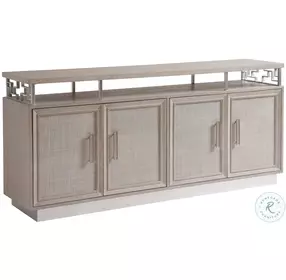 Barrington Misty White and Silver Leaf Oakbrook TV Stand