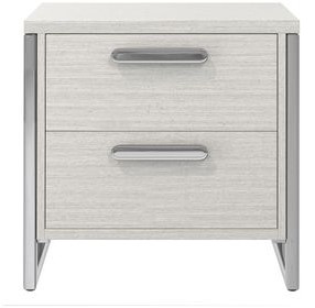 Stratum Mist And Polished Nickel Nightstand