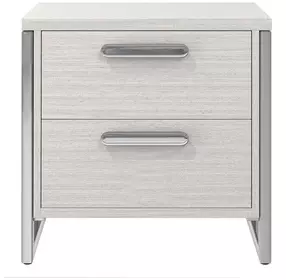 Stratum Mist And Polished Nickel Nightstand