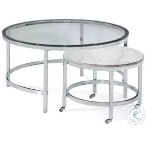 Jadyn White Round Nesting Cocktail Table