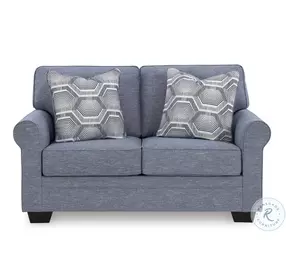 Carissa Manor Denim Performance Fabric Loveseat