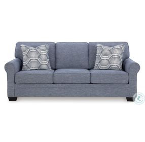 Carissa Manor Denim Performance Fabric Queen Sofa Sleeper