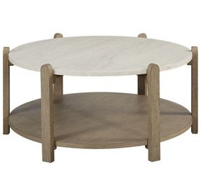 Elements Toffee Stone Top Cocktail Table
