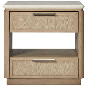 Elements Toffee 2 Drawer Nightstand with Rope Fronts