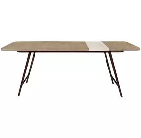 Elements Toffee Assyemtrical Stone Slab Dining Table