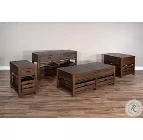 Golden Hearth Dark Brown Homestead Rectangular Occassional Table Set