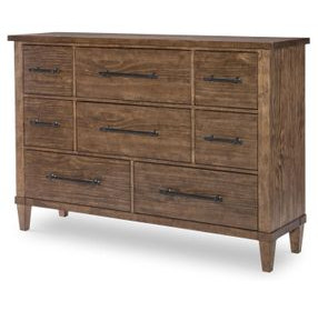 Artisans Place Vintage Pine and Ironwood 8 Drawer Dresser with USB Charging