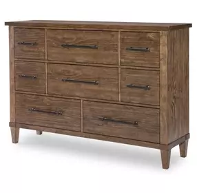 Artisans Place Vintage Pine and Ironwood 8 Drawer Dresser with USB Charging