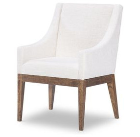 Artisans Place White Upholstered Host Chair Set of 2