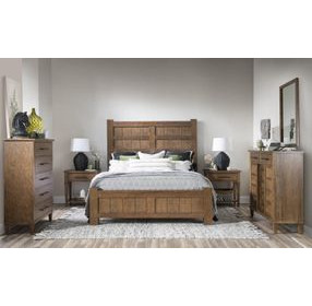 Artisans Place Vintage Pine and Ironwood Panel Bedroom Set
