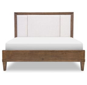 Artisans Place Brown and Beige California King Upholstered Bed