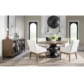 Artisans Place Vintage Pine and Ironwood 60" Round Dining Room Set