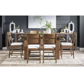 Artisans Place Vintage Pine and Ironwood 72" Rectangular Counter Height Dining Room Set