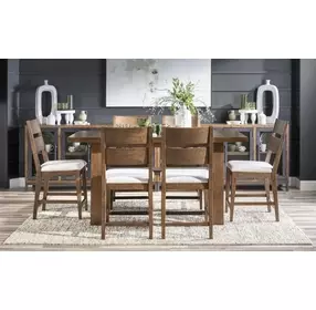Artisans Place Vintage Pine and Ironwood 72" Rectangular Counter Height Dining Room Set