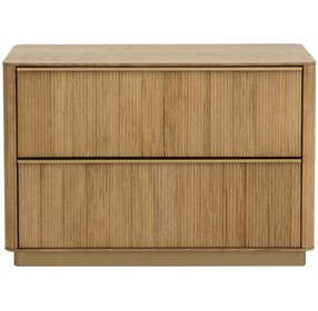 Thessaly Rustic Oak 2 Drawer Nightstand