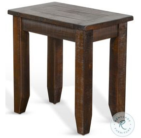 Sagewyn Dark Brown 14" Rectangular Chair Side Table