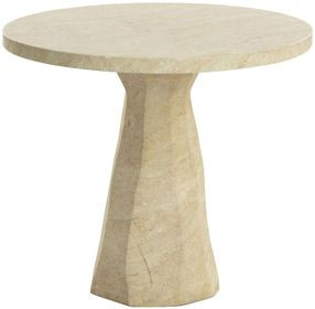 Kline Natural 34" Round Concrete Top Outdoor Bistro Table